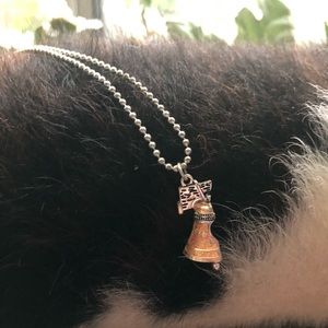 Cool Jewels liberty bell pendant on chain necklace